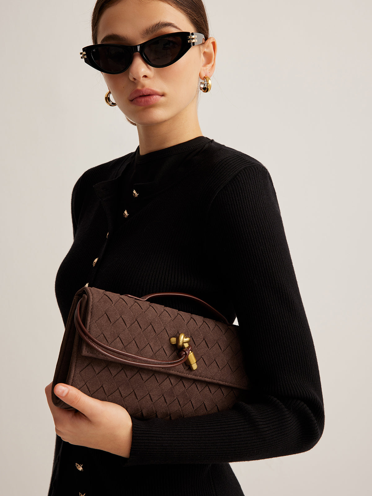 Pochette Noémie in Camoscio